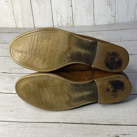 Franco Sarto Distressed Whiskey Leather Chelsea Boots - Picture 8 of 9